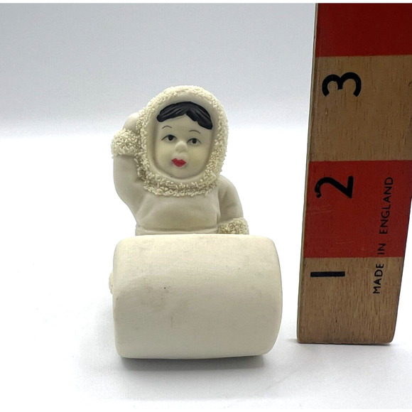 Lot of 2 Vintage Arctic Kids of Alaska Bisque Porcelain Eskimo Ornaments Figures - Picture 11 of 11